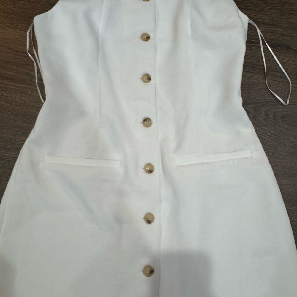Sincerely Jules White Button-Front Mini Dress - Picture 3 of 4